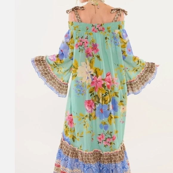 Arratta Floral Eva Maxi Dress Multicolor Size Medium - Picture 2 of 10